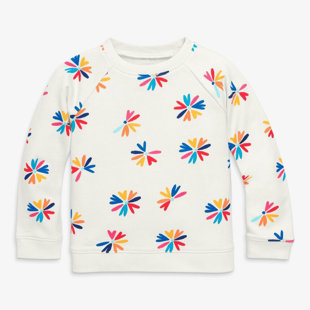 Primary Kids sweatshirt in bright blooms Size 14cloud-rainbow-heart-bloom / 14 /